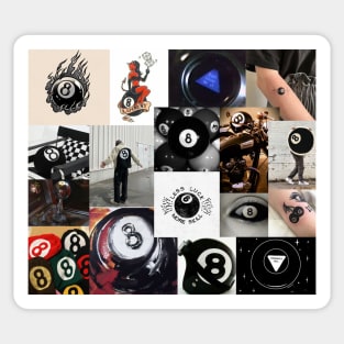 8ball aesthetic collage Sticker